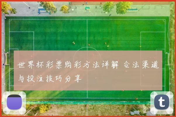 世界杯彩票购彩方法详解 合法渠道与投注技巧分享